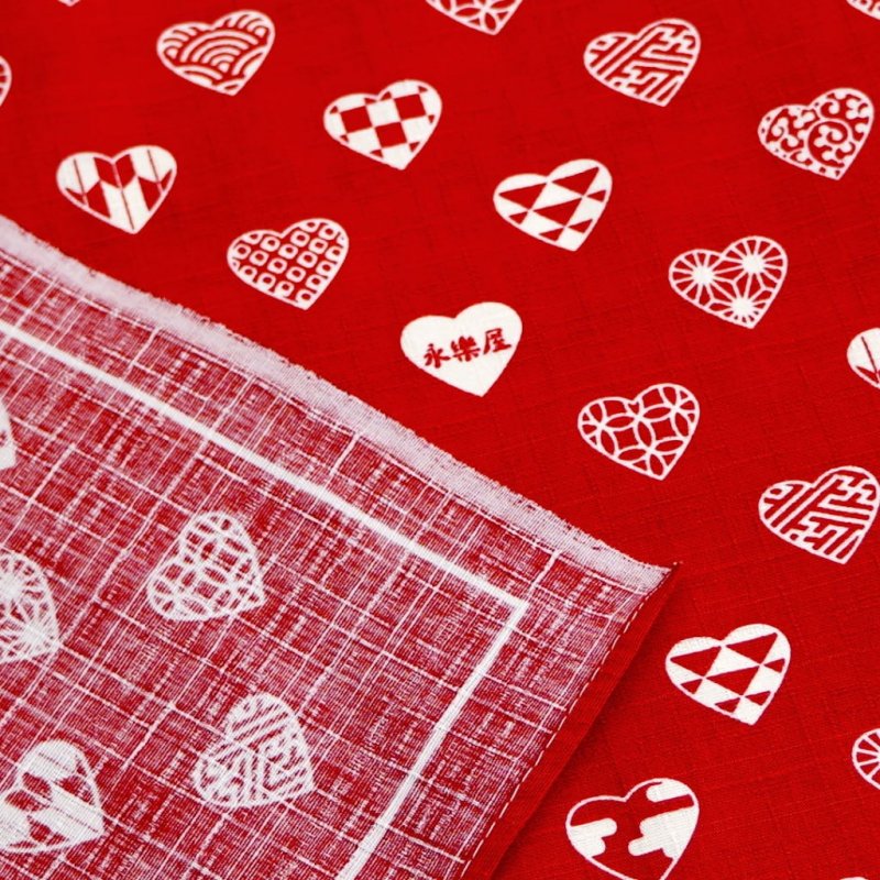 小風呂敷 「ラブリ紋市松」（レッド）