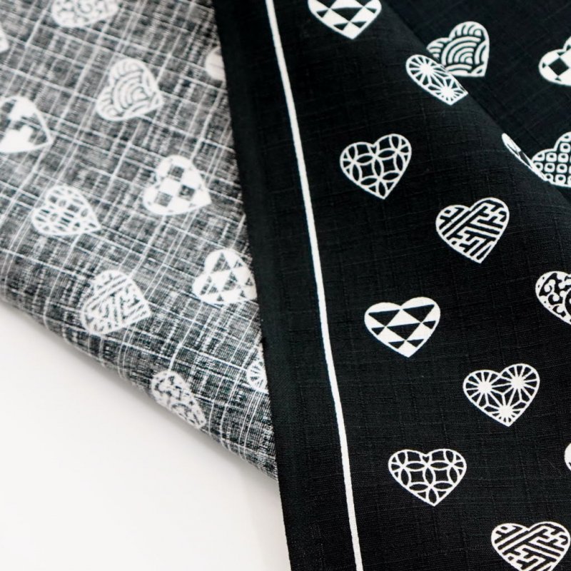 小風呂敷 「ラブリ紋市松」（ブラック）