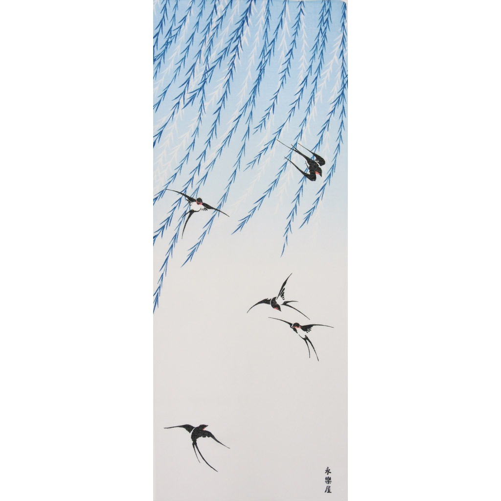 ガーゼ90㎝ 「柳に燕」