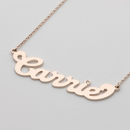 キャリーstyle（K18ピンクゴールド）ネームネックレス