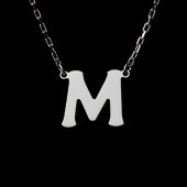 ハリウッドstyle(K18ホワイトゴールド)イニシャルネックレス