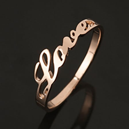 ニューヨークstyle(K18ピンクゴールド)ネームリング