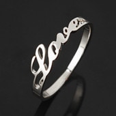 ニューヨークstyle(K18ホワイトゴールド)ネームリング