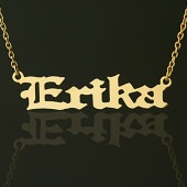 イングランドstyle (K10イエローゴールド) ネームアンクレット