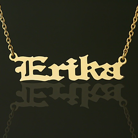 イングランドstyle (K18イエローゴールド) ネームアンクレット