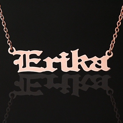 イングランドstyle (K18ピンクゴールド) ネームアンクレット