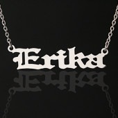 イングランドstyle (K18ホワイトゴールド) ネームアンクレット