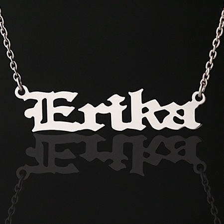 イングランドstyle (K18ホワイトゴールド) ネームアンクレット