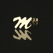 フレンチstyle(K10イエローゴールド)イニシャルピアス