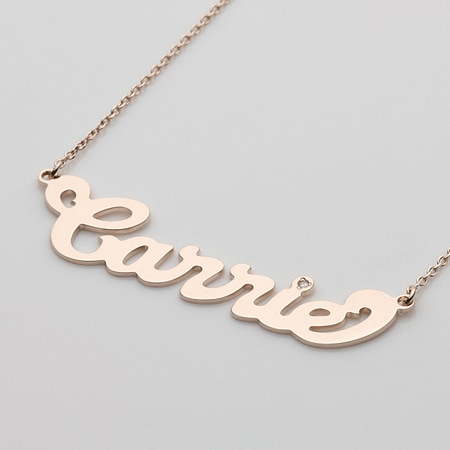 キャリーstyle（K10ピンクゴールド）ネームネックレス