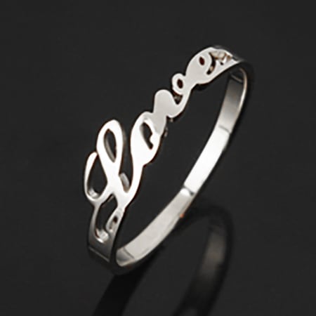 ニューヨークstyle(K10ホワイトゴールド)ネームリング