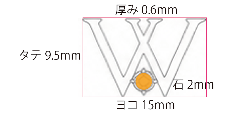 特注「W」イニシャルネックレス(K10イエローゴールド)