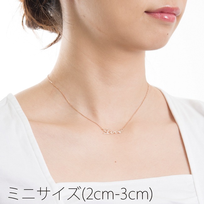 ニューヨークstyle (K10ホワイトゴールド) ネームネックレス