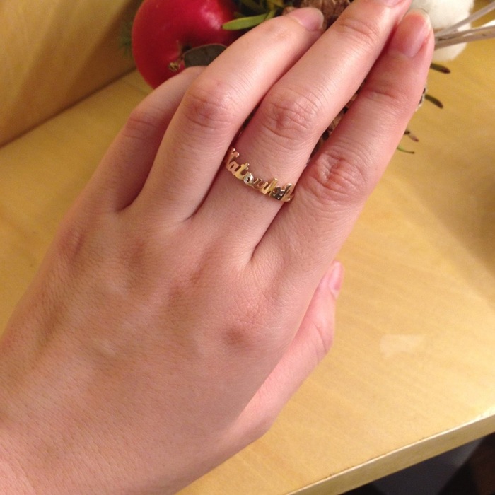 ニューヨークstyle(プラチナ)ネームリング