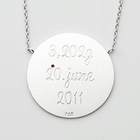 ママズネックレス(K10ホワイトゴールド)