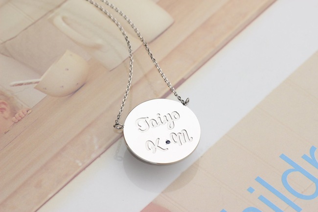 ママズネックレス(K10ホワイトゴールド)