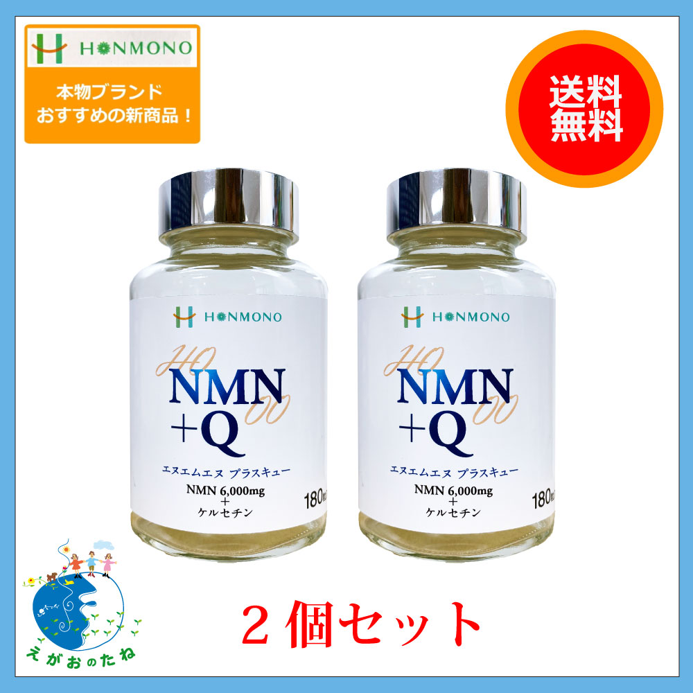 NMN＋Q（エヌエムエヌ プラス キュー）180カプセル　２個セット　ニコチンアミド・モノヌクレオチド ＆ ケルセチン 本物研究所