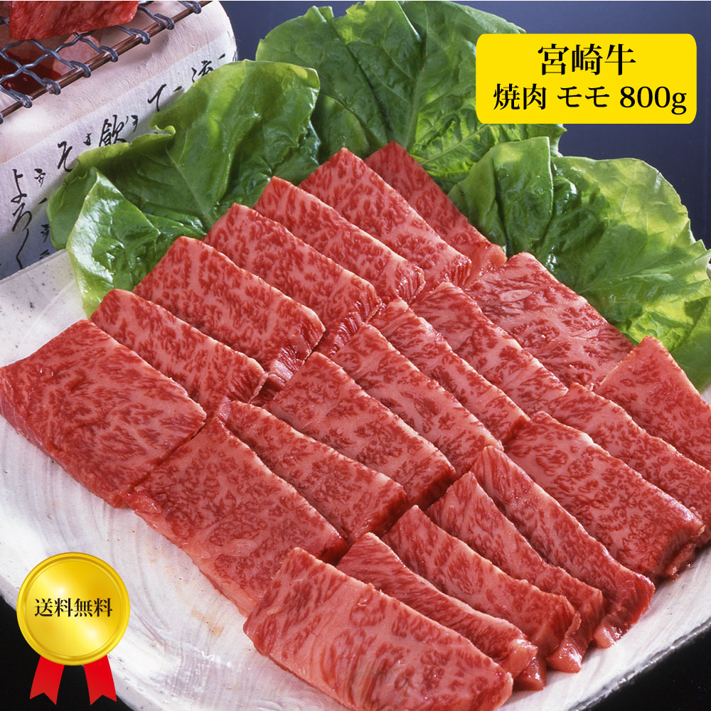 【産直品】宮崎牛 焼肉 モモ 800g　メーカー直送　冷凍