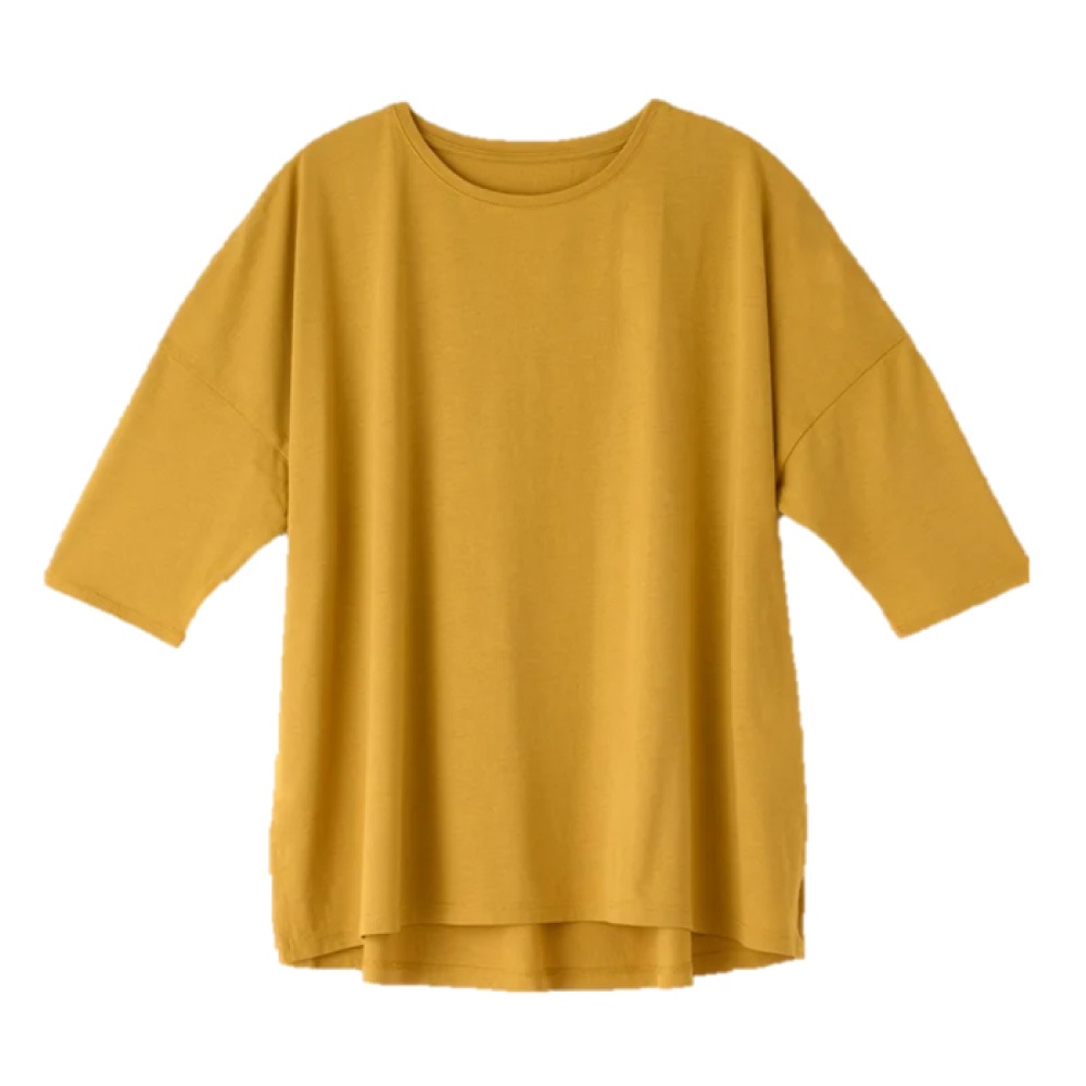 竹布 ドロップショルダー Ｔシャツ   ナファ生活研究所  メール便のみ