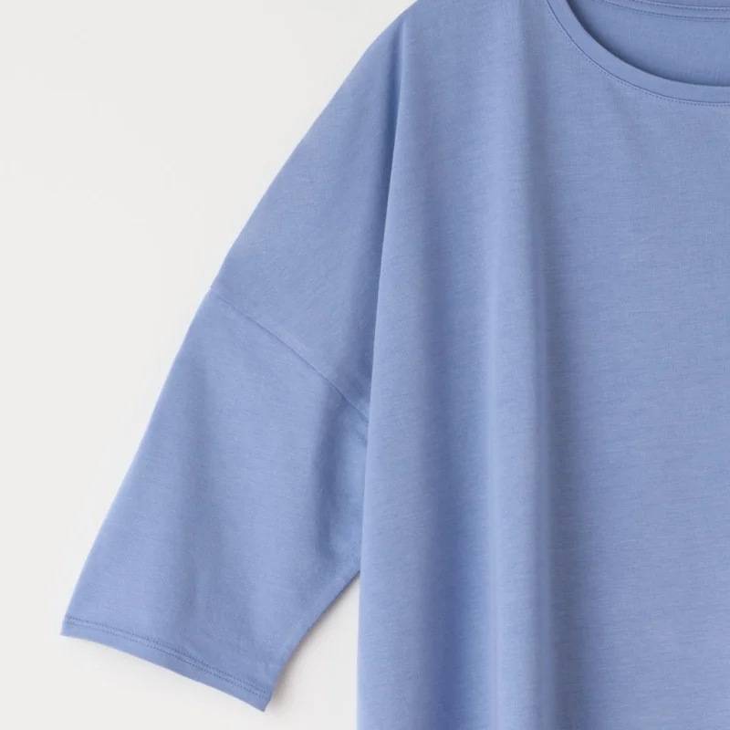 竹布 ドロップショルダー Ｔシャツ   ナファ生活研究所  メール便のみ