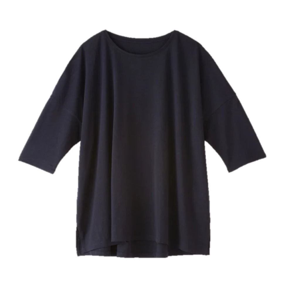 竹布 ドロップショルダー Ｔシャツ   ナファ生活研究所  メール便のみ