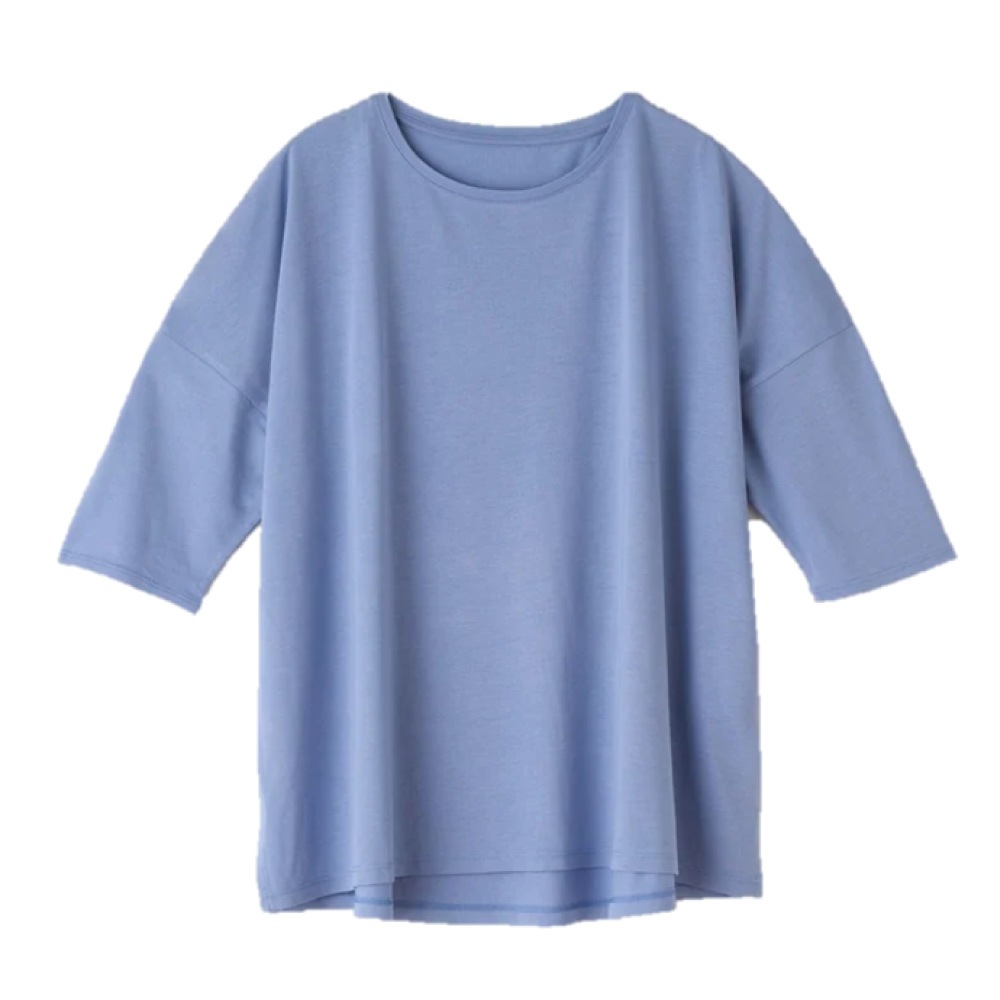 竹布 ドロップショルダー Ｔシャツ   ナファ生活研究所  メール便のみ