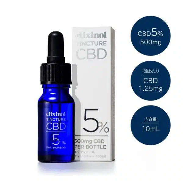 エリクシノール CBD ティンクチャー 500 濃度5% CBD 500mg　メール便のみ
