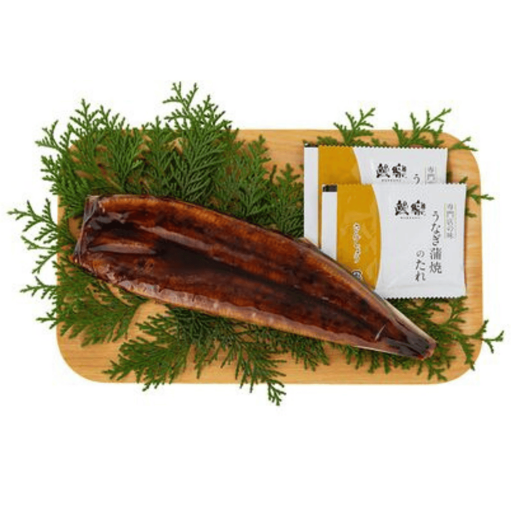 【産直品】「鰻楽」九州産 うなぎ蒲焼 （ 蒲焼1尾、タレ（山椒付き）×2 ）　