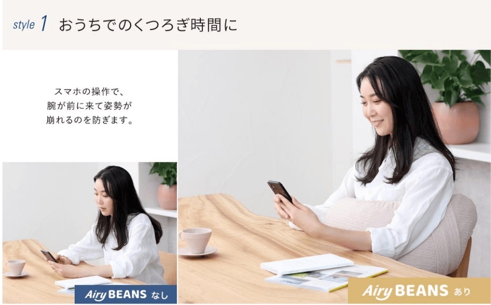 ピント エアリービーンズ pinto Airy BEANS(アームレスト&クッション)