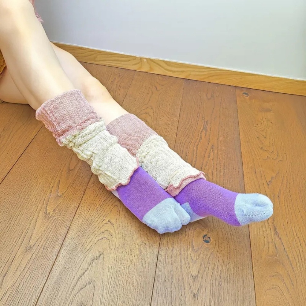 竹布 ほっこりあったかレッグウォーマー 薫衣草（くんいそう）   ナファ生活研究所  メール便のみ