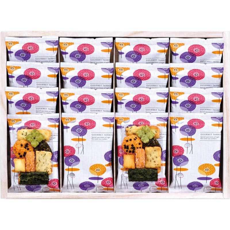 ぐるめ探訪 箱 16袋入 | ぐるめ探訪 | おかき・おせんべい専門店 えくぼ屋