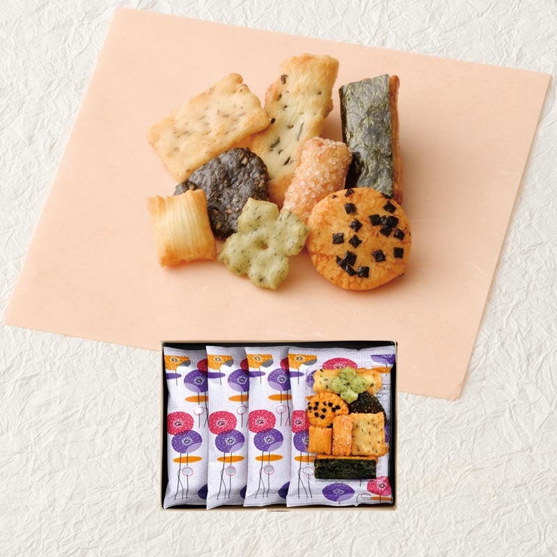 ぐるめ探訪 箱 4袋入 | ぐるめ探訪 | おかき・おせんべい専門店 えくぼ屋