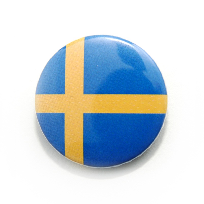 缶バッジ 世界の国旗シリーズ スウェーデン National Flag Sweden 缶バッチ National Flag 国旗 I Love It