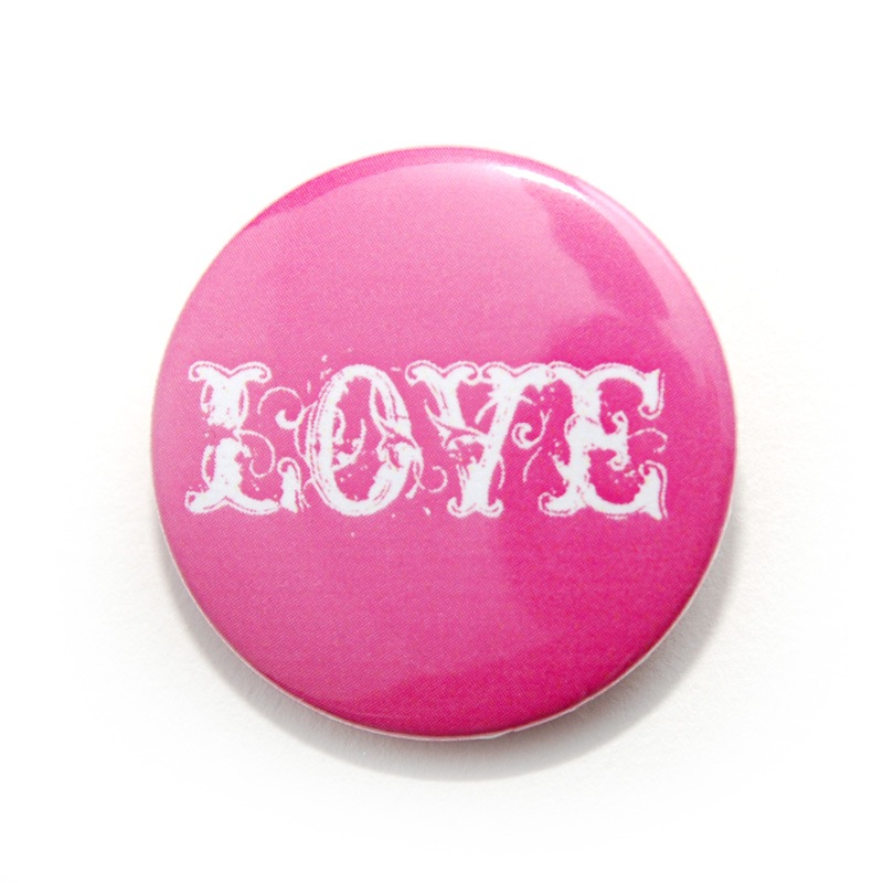 缶バッジ テキストシリーズ Love02 Text Series 缶バッチ Text 英語 I Love It