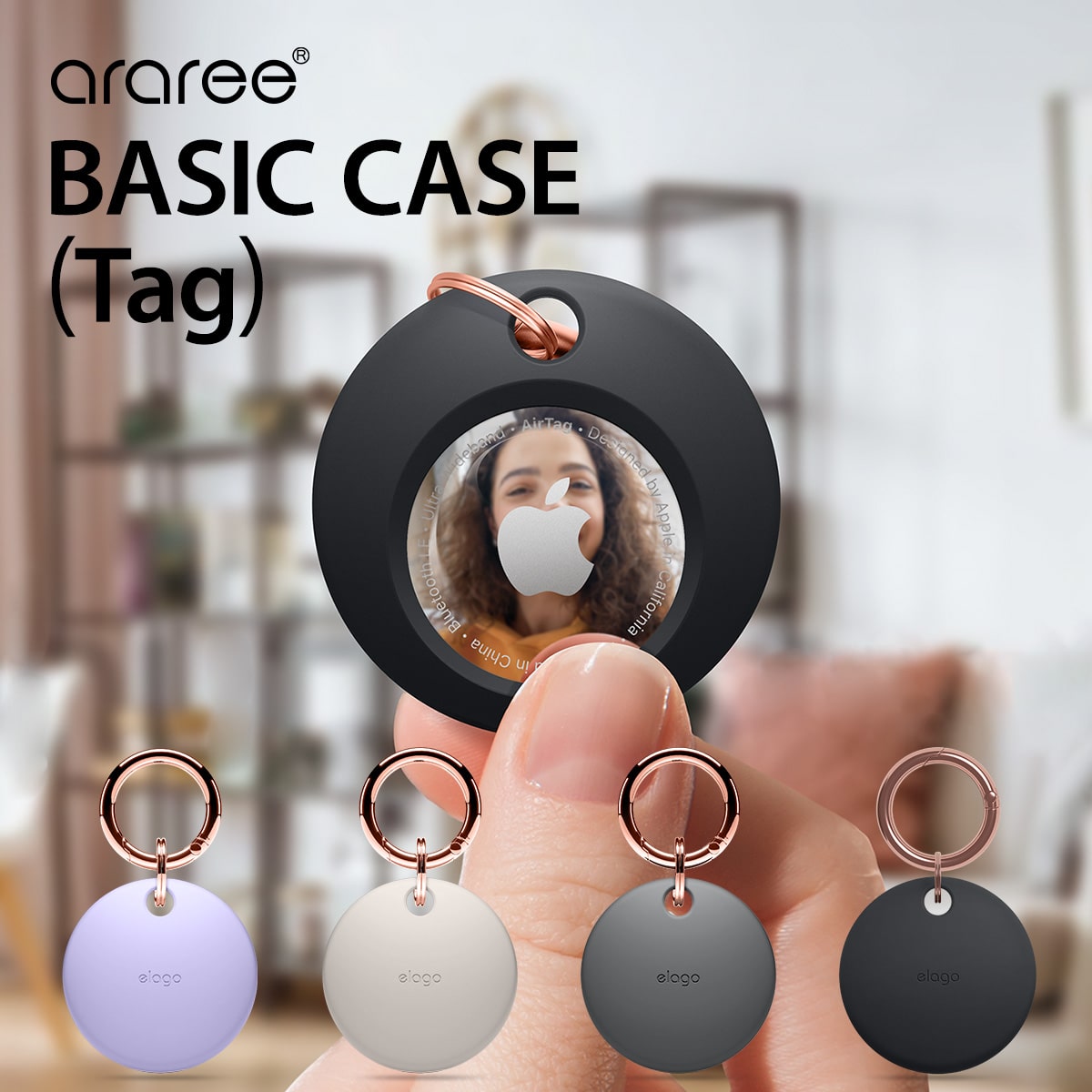 elago BASIC CASE (Tag) for AirTag (1st Gen / 2nd Gen) | すべての 
