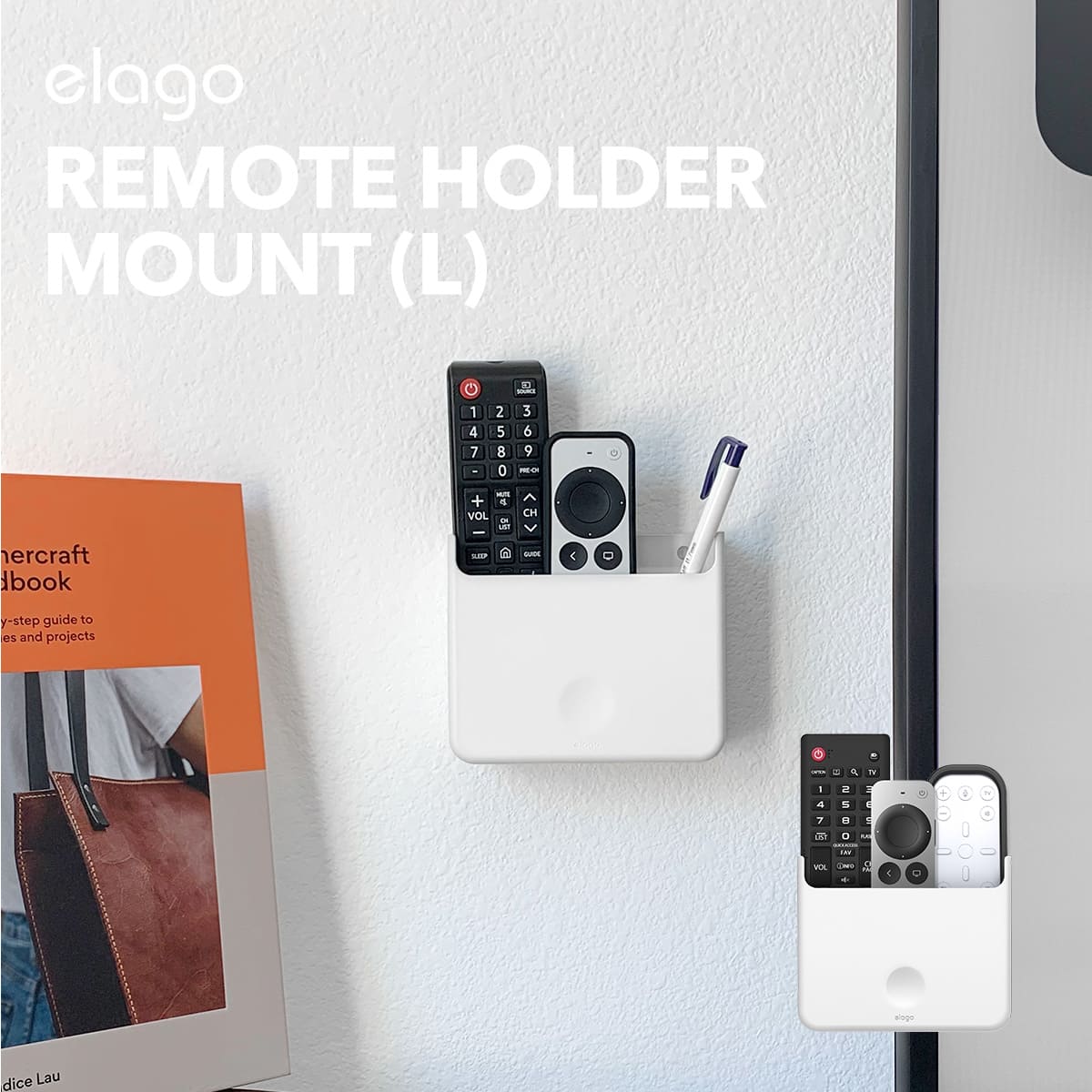 elago REMOTE HOLDER MOUNT (L) for Apple TV 4K (2021/2022)/Siri Remote