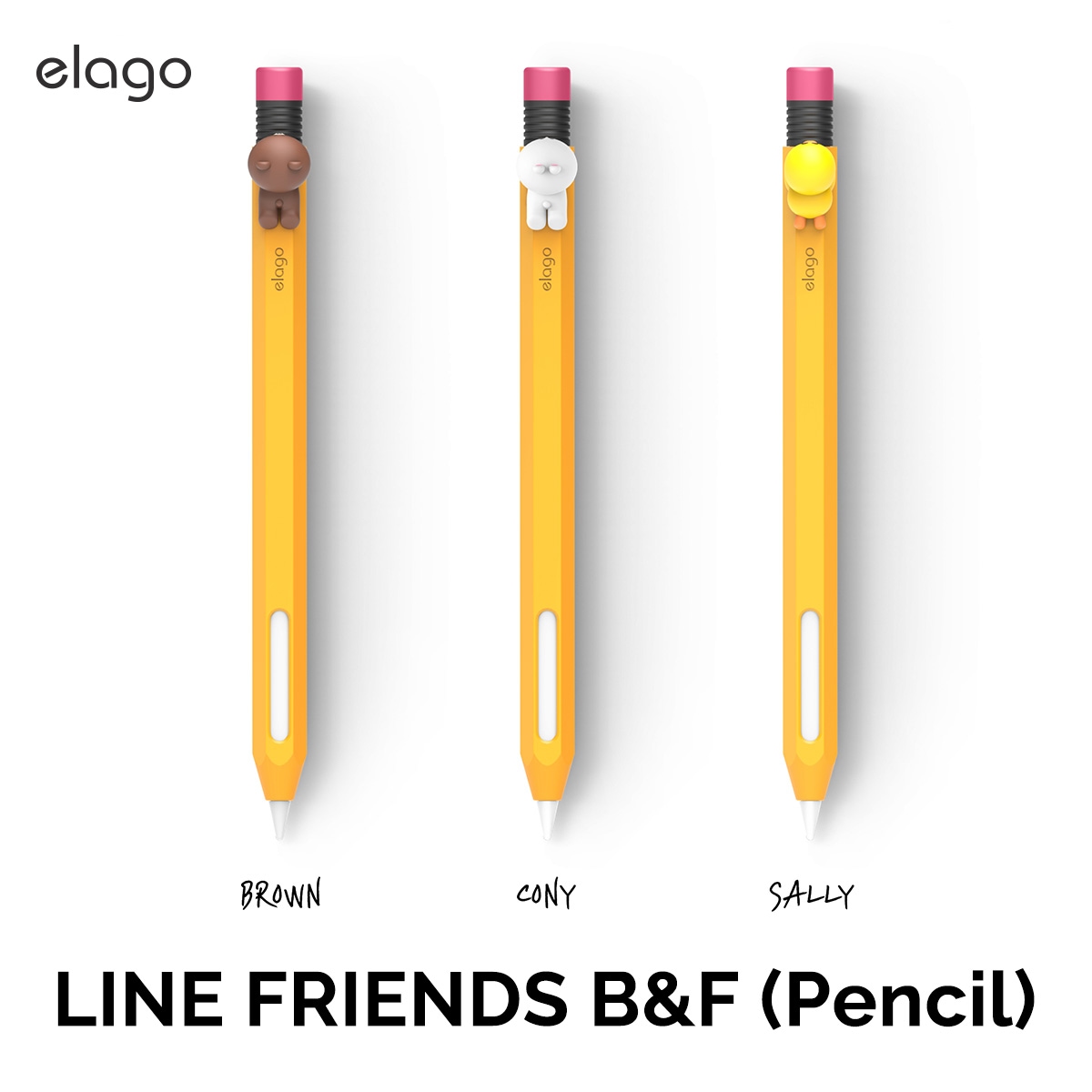 elago LINE FRIENDS B&F (Pencil) for Apple Pencil 2nd Gen