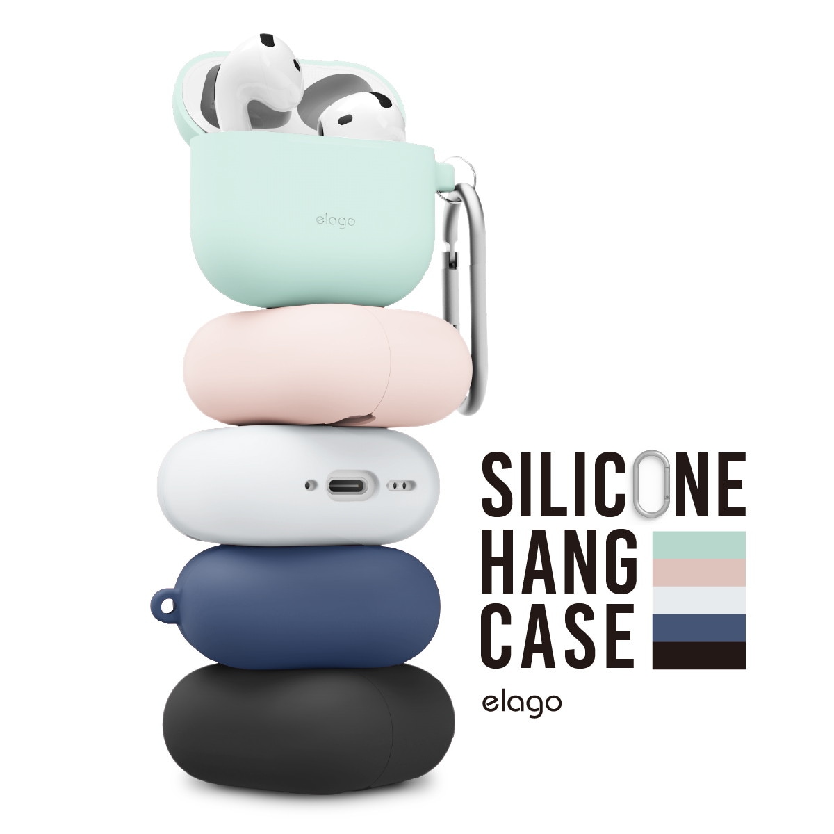 AirPods 4 + elago ブラックケース Amazon.co.jp: 【elago】 AirPods 4 対応 ケース 耐衝撃 落下