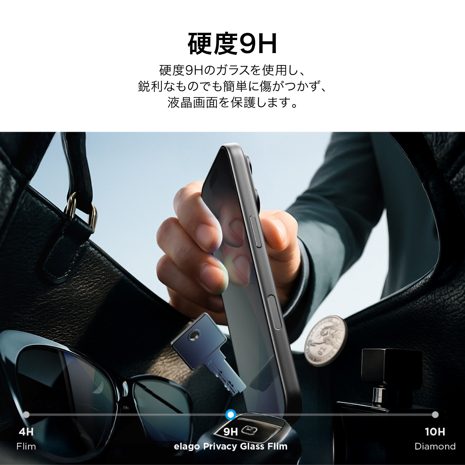 elago PRIVACY GLASS for iPhone17 Pro Max