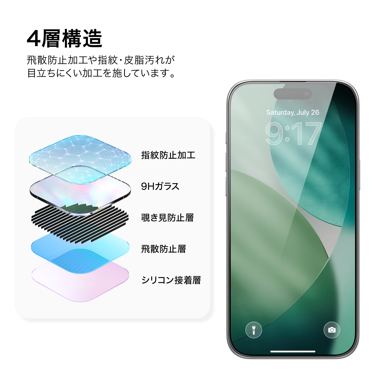 elago PRIVACY GLASS for iPhone17 Pro / iPhone17