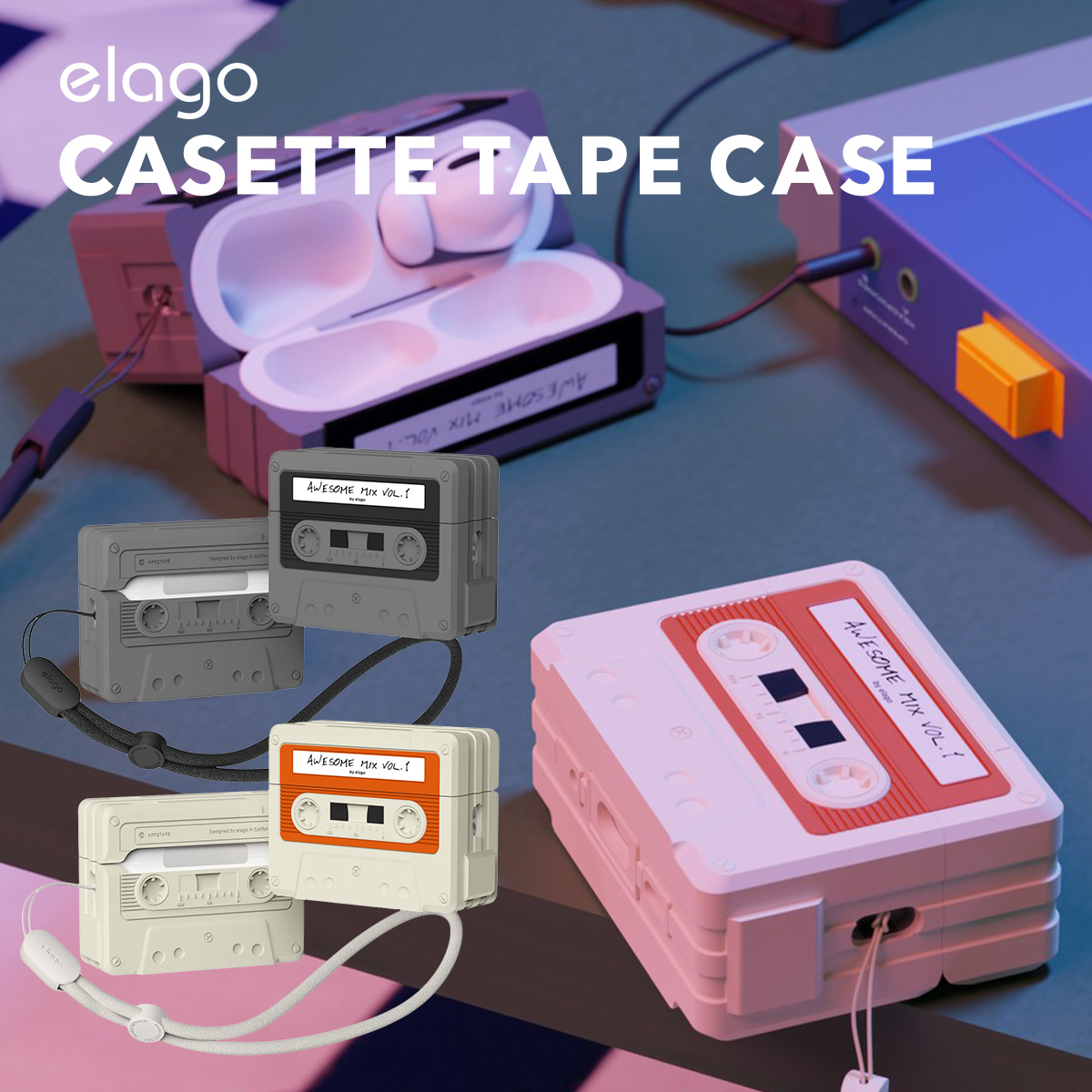 elago CASETTE TAPE CASE for AirPods Pro 2nd