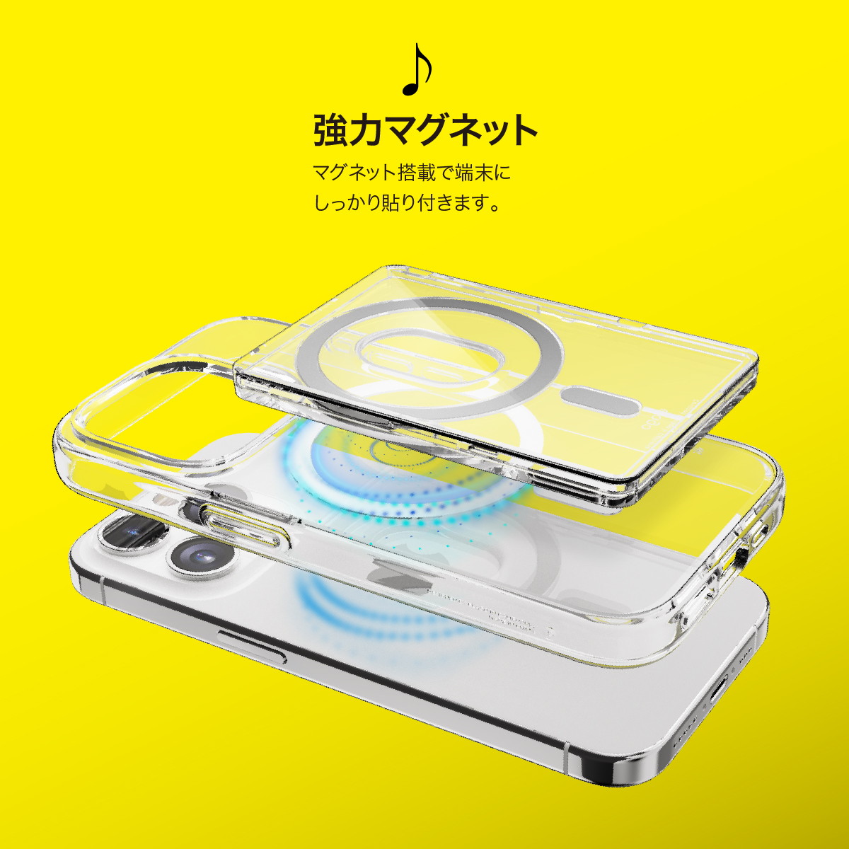 elago MAGNETIC CLEAR CARD POCKET A for MagSafe Charger