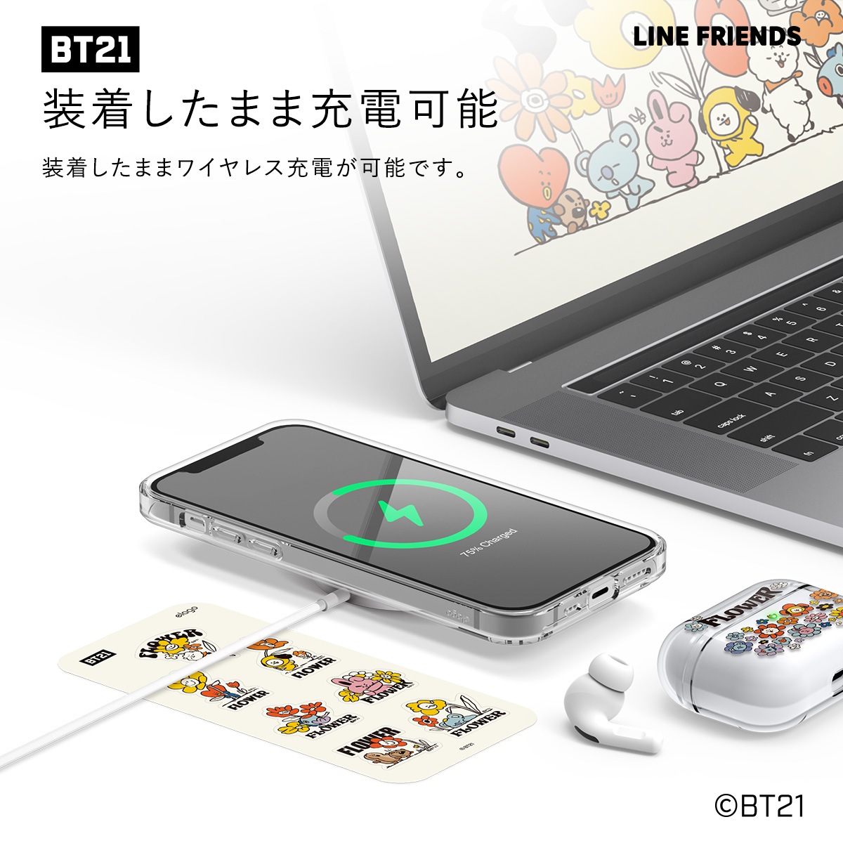 elago LINE FRIENDS BT21 FLOWER (Phone) for iPhone12 Pro / iPhone12