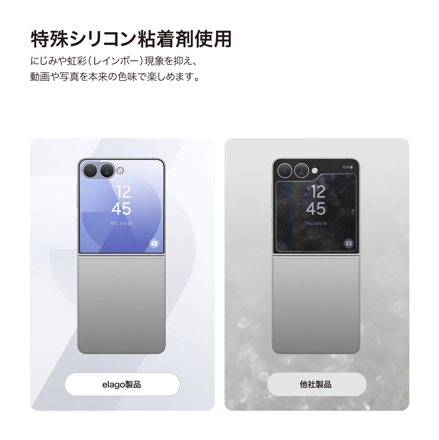 elago TEMPERED GLASS PROTECTOR (Flip) for Galaxy Z Flip7