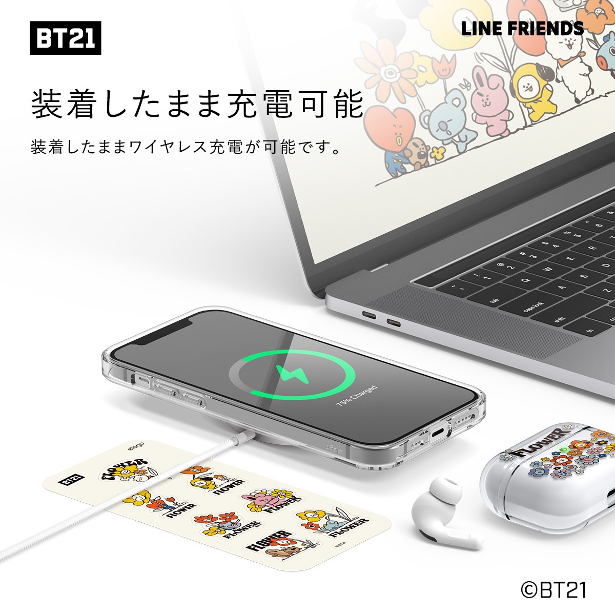 elago LINE FRIENDS BT21 FLOWER (Phone) for iPhone13 Pro Max