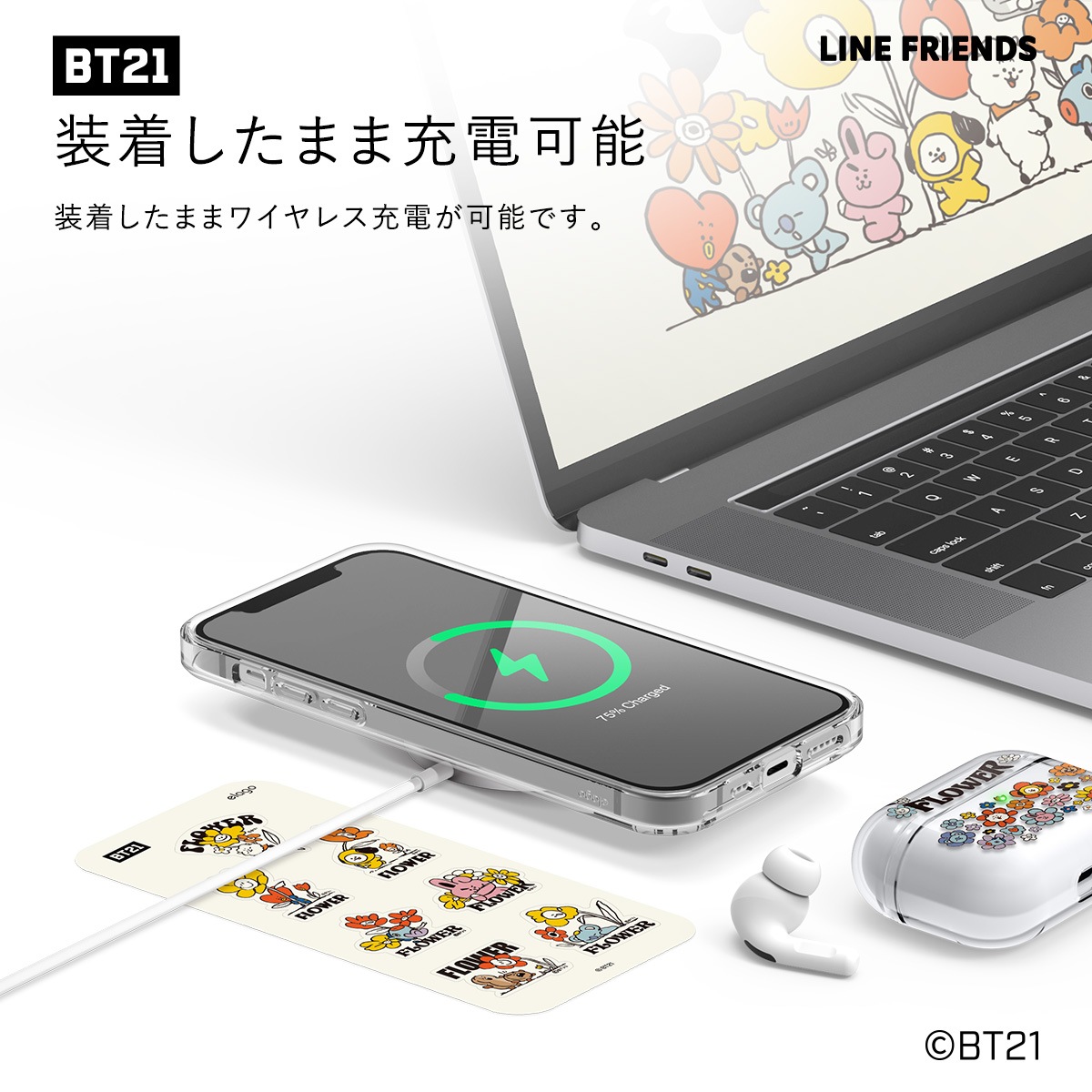 elago LINE FRIENDS BT21 FLOWER (Phone) for iPhone13