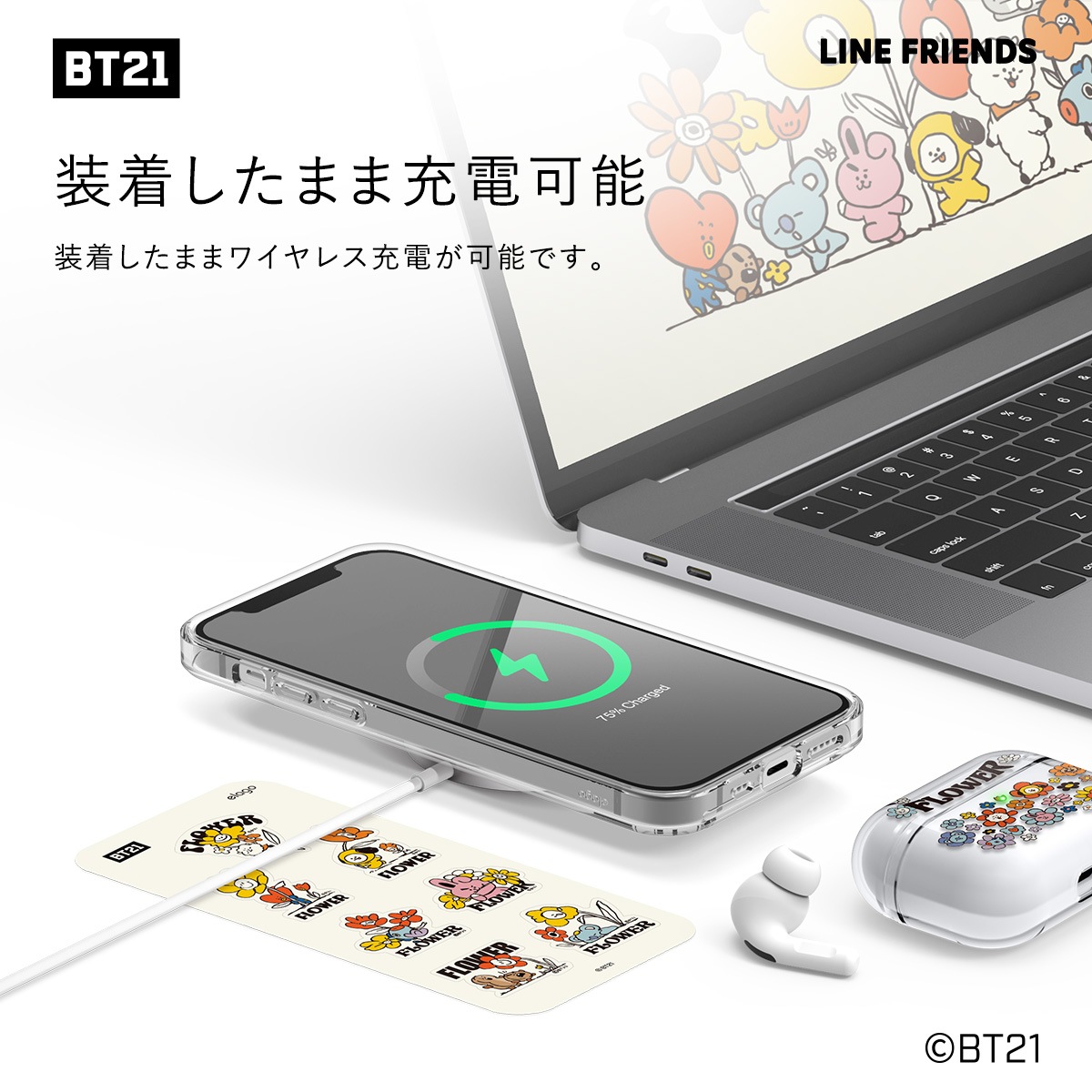 elago LINE FRIENDS BT21 FLOWER (Phone) for iPhone13 Pro