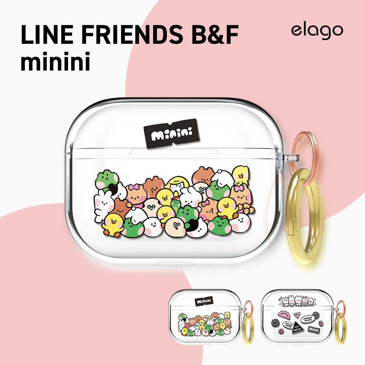 elago LINE FRIENDS B&F minini (Portable) for AirPods 3
