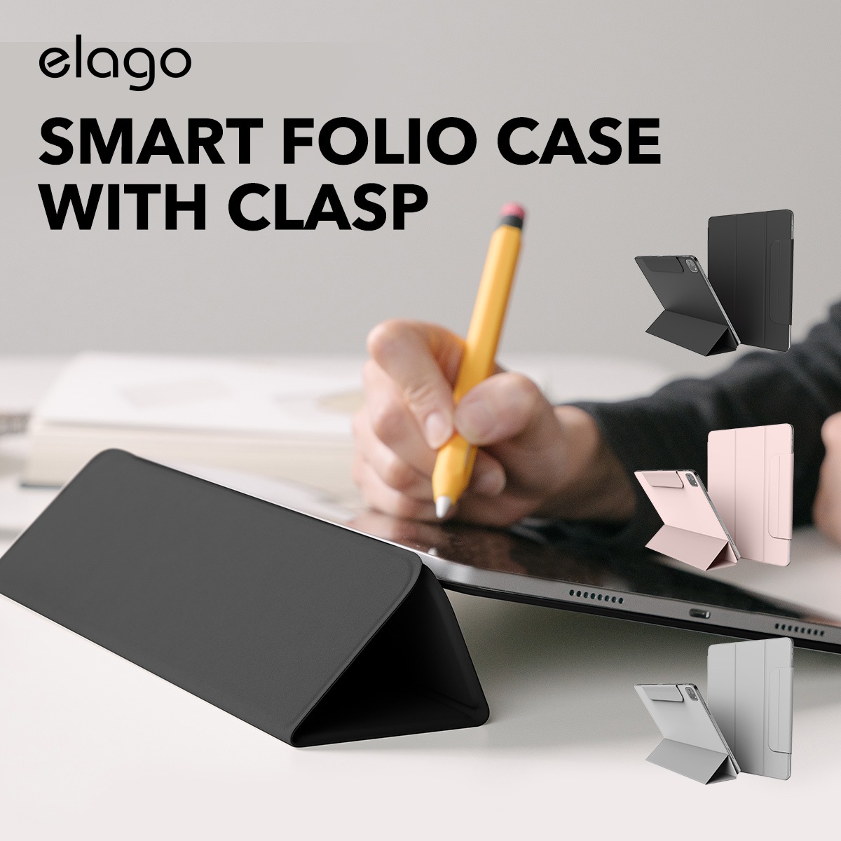 elago SMART FOLIO CASE WITH CLASP for iPad Pro 12.9 (2020/2021)