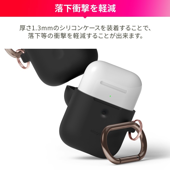 elago AIRPODS HANG CASE for AirPods 2nd Generation Wireless Charging Case for AirPods 2nd Wireless